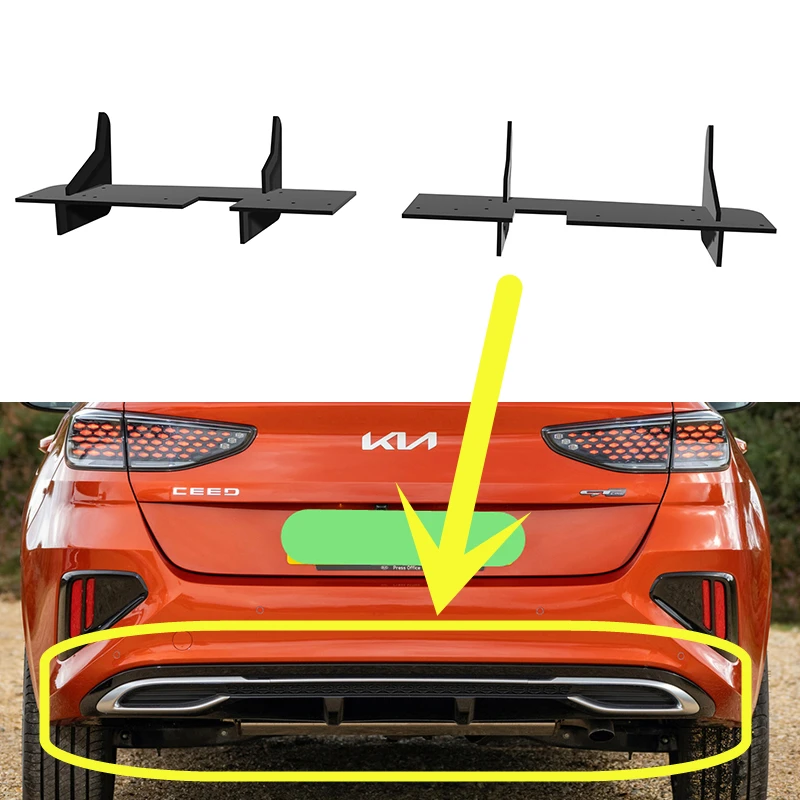 Use For Kia Ceed GT Line 2022 2023 Year Rear Diffuser Bumper Lips Spoiler Splitter Body Kit Accessories