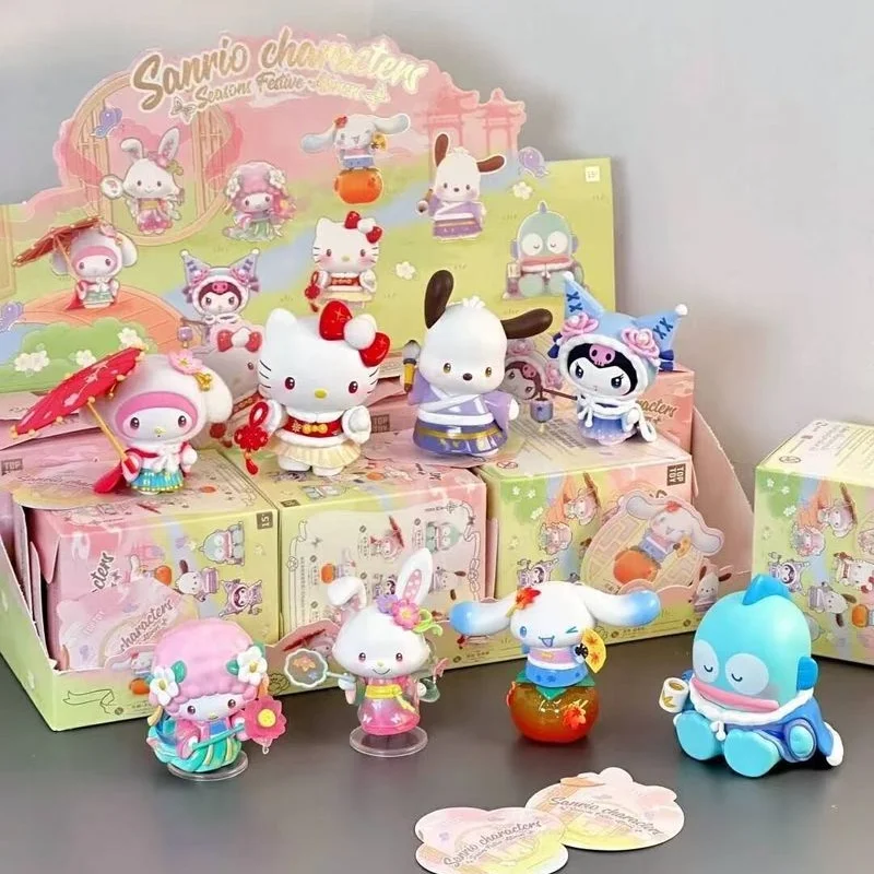 

Authentic New Sanrio Family Four Seasons Chinese Clothing Series Blind Box Cute Trendy Play Desktop Decoration Ornament Gift