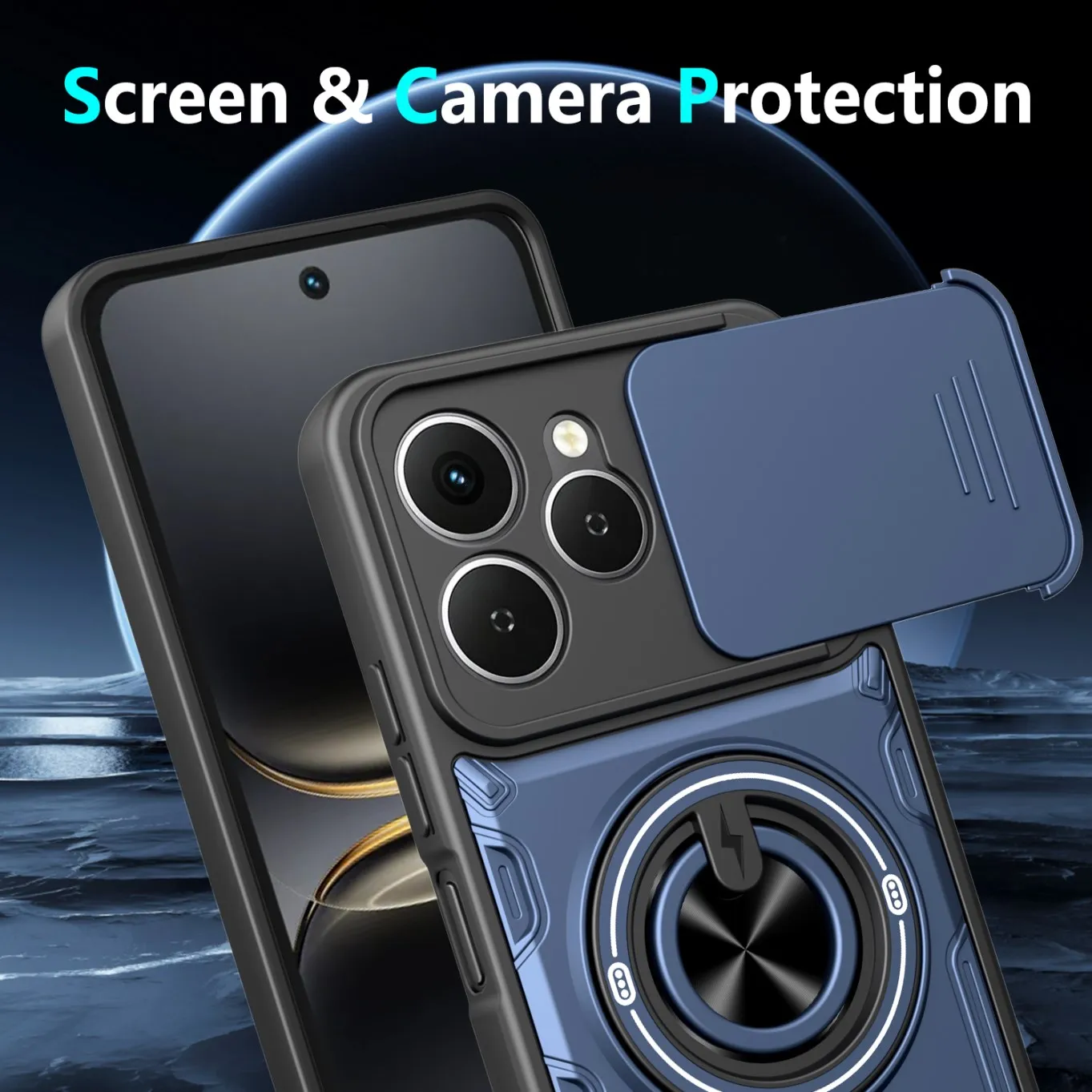 Stoßfeste Schutzhülle für Tecno Spark Go 20 20C 40 40C Pro Plus GO 1 3 POP 8 9 Kameraschutz Magnetring-Ständer-Cover – Detail 7