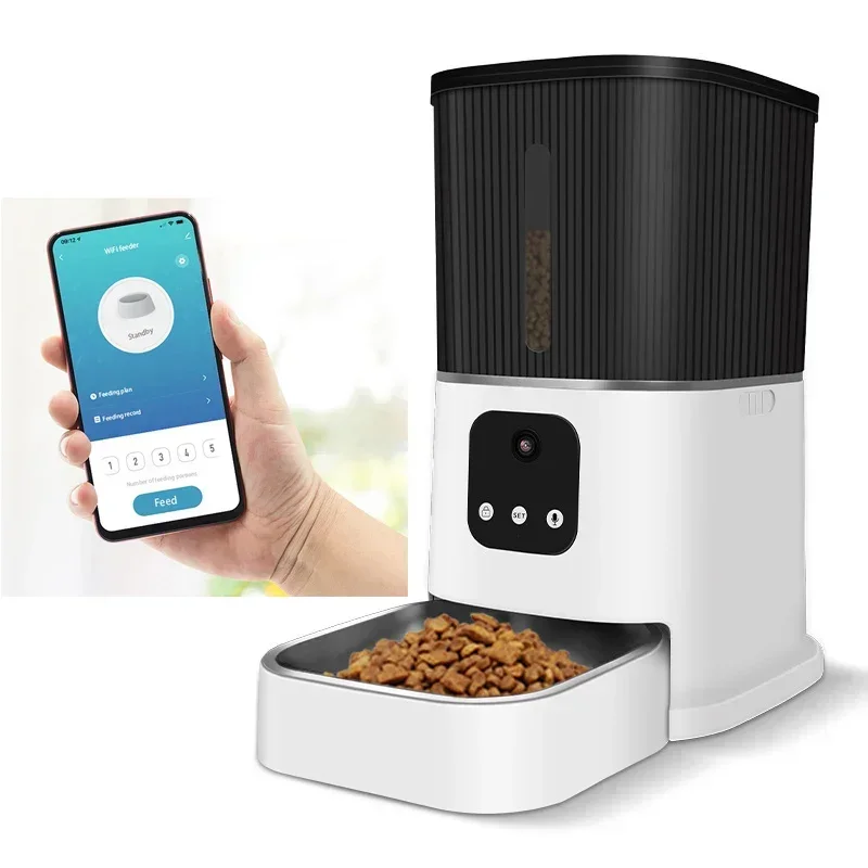 

4L Capacity Automatic Wifi Remote Control Smart Pet Feeder App Food Dispenser Cat Dog with Camera