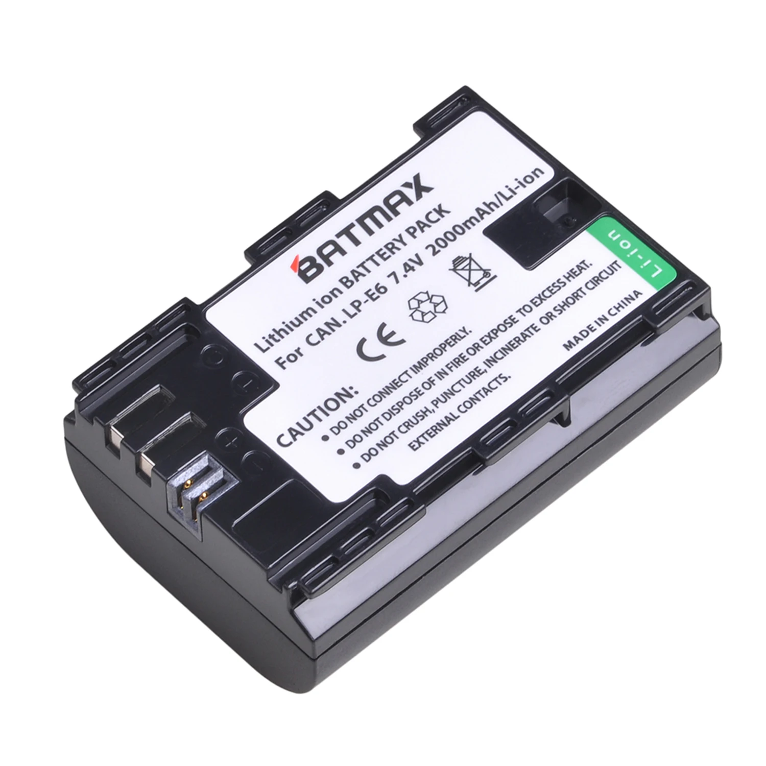 Batería Batmax LP-E6 LPE6 E6N + cargador Dual LED con puerto tipo C para Canon 5D Mark II III 5DS 7D 60D EOS 6D 70D 80D