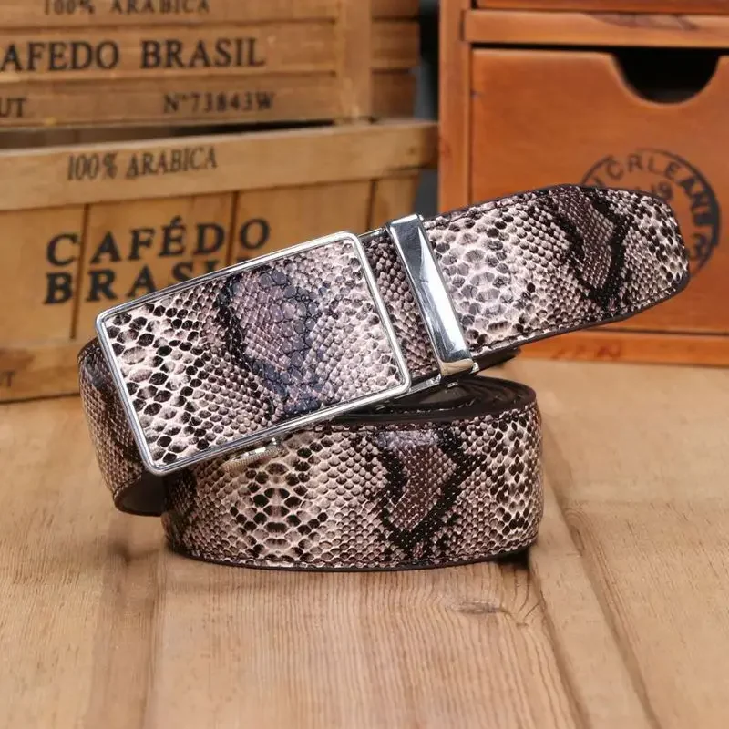 Ceinture en cuir de vachette automatique pour hommes, cuir de salle, designer d\'affaires coréen