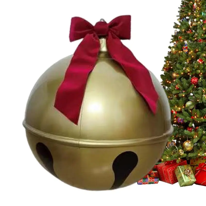 45/60cm nadmuchiwana kula Jingle Bell zawieszka na choinkę ozdoba dekoracje DIY Handmade Navidad ozdoba choinkowa
