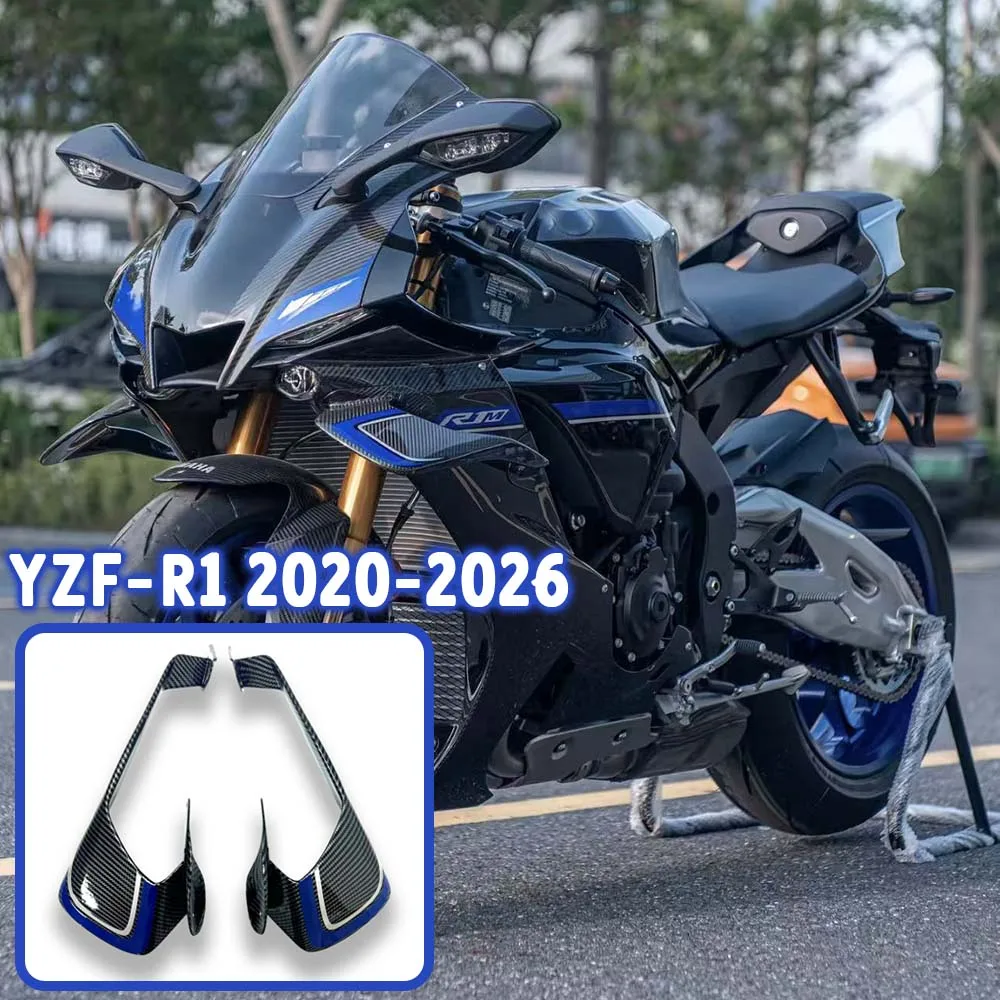 FOR YAMAHA YZF-R1 R1M R1 2020-2026 Motorcycle Downforce Naked Frontal Spoilers Winglet Aerodynamic Front Damper GP Wings