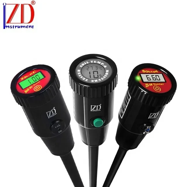 3 in 1 digital soil pH EC temperature and moisture meter nutrient fertility tester