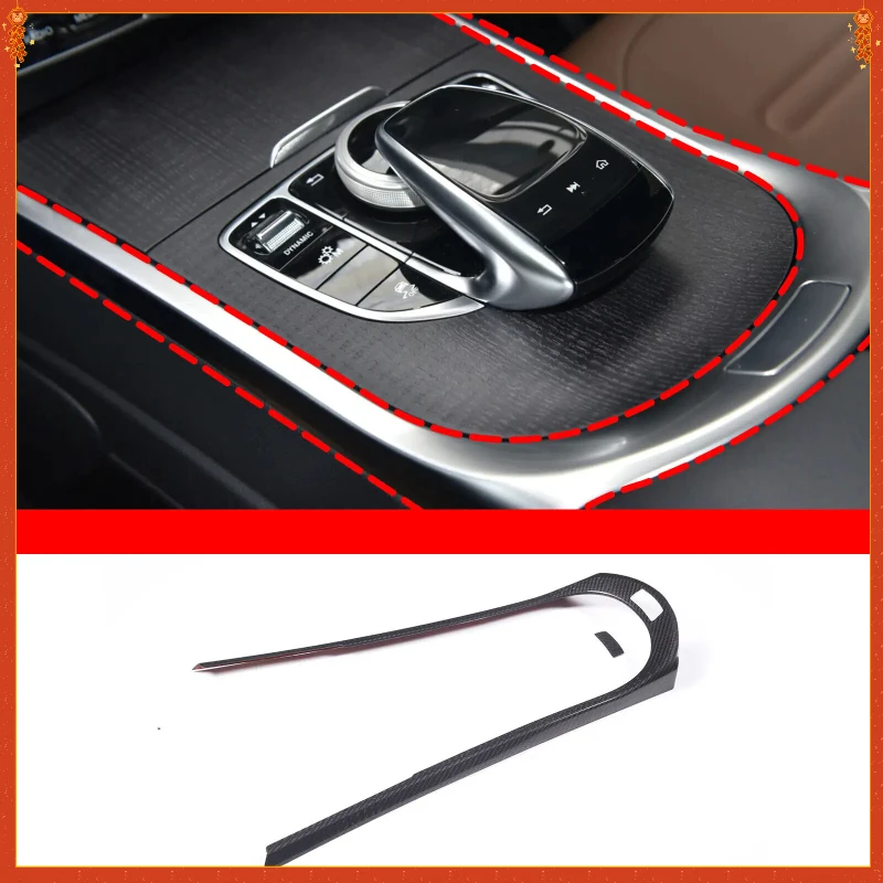 

For Benz G W464 G500 G63 Real Dry Carbon Fiber Gear Shift Panel Trim Panel Frame Cover Fit modification 2019-2022 Accessories
