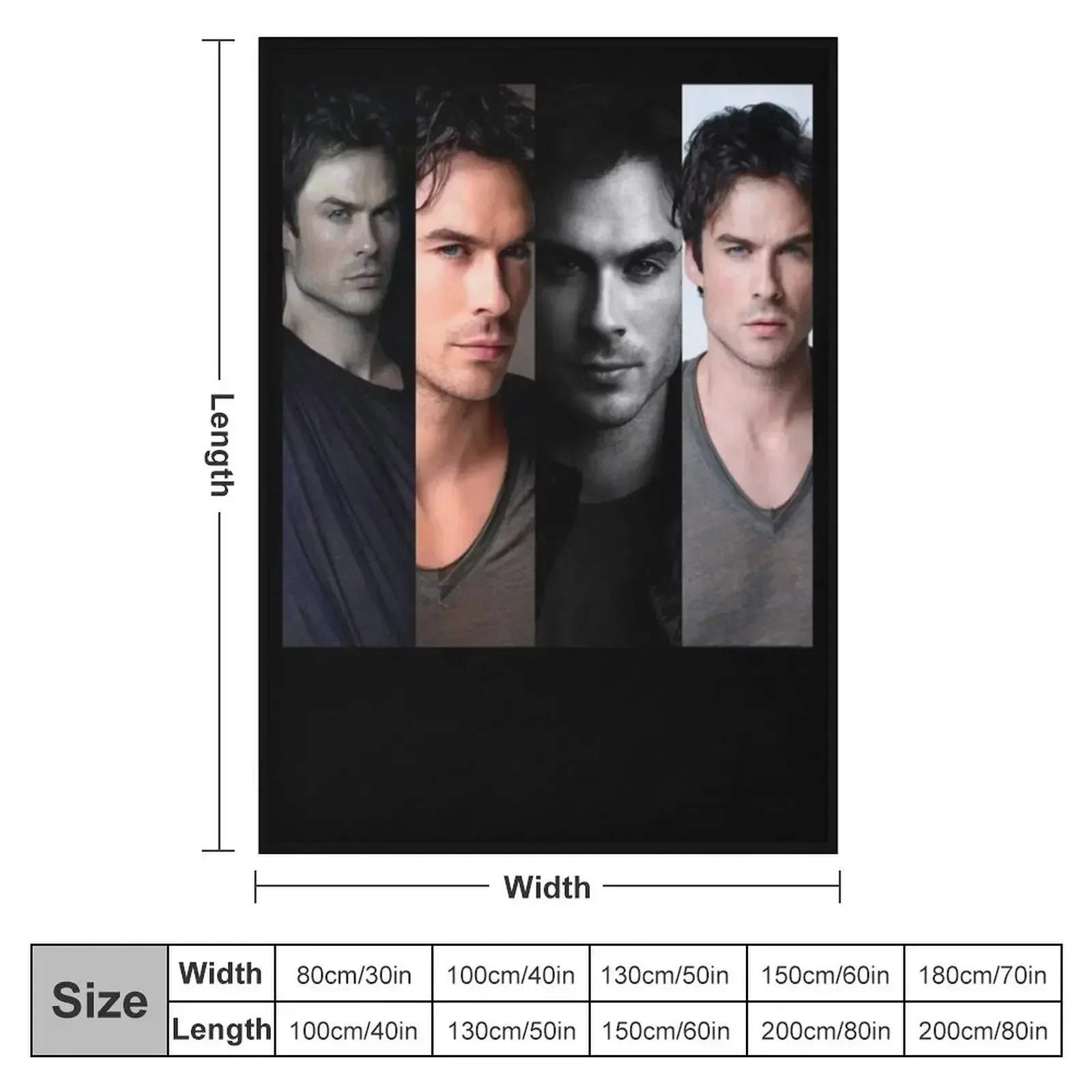 ian somerhalder (4) Throw Blanket anime Travel Blankets