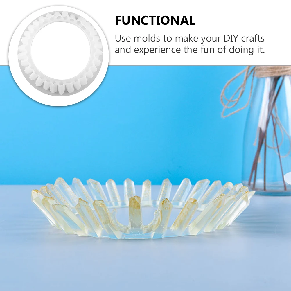 

Silicone Mold Crown Shape DIY Crystal Epoxy Mould Reusable Washable Jewelry Accessories Durable Practical Craft Manual Die