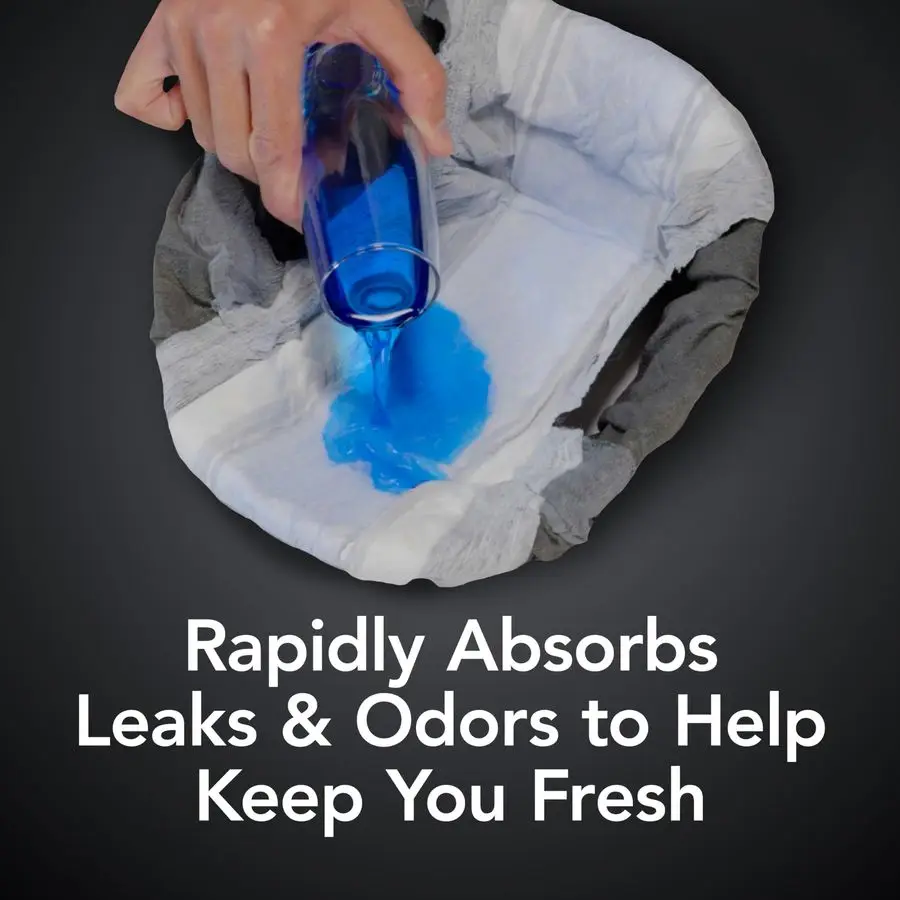 Real Fit Windeln für Erwachsene, Inkontinenzunterwäsche für Männer, Einweg, maximale Saugfähigkeit, groß, extra groß, 52 Stück, 2 Packungen mit 2 Stück