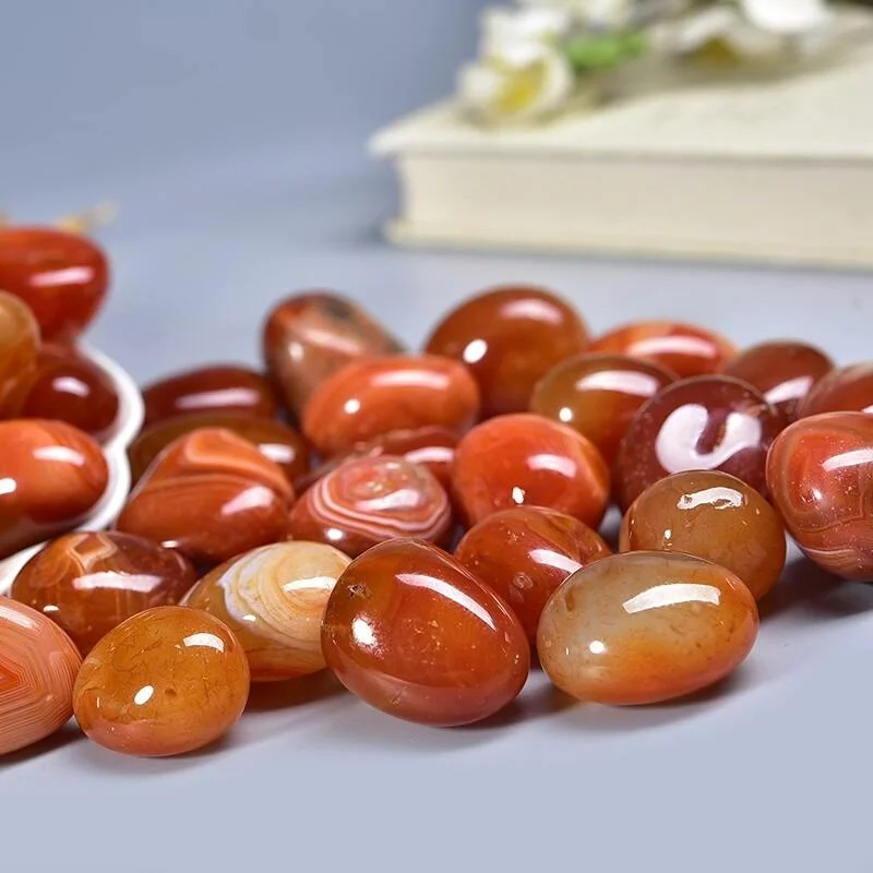 20-30mm Natürliche Edelstein-Kristalle Großhandel Hochwertige Karneol-Trommelsteine für Heimdekoration – Detail 3