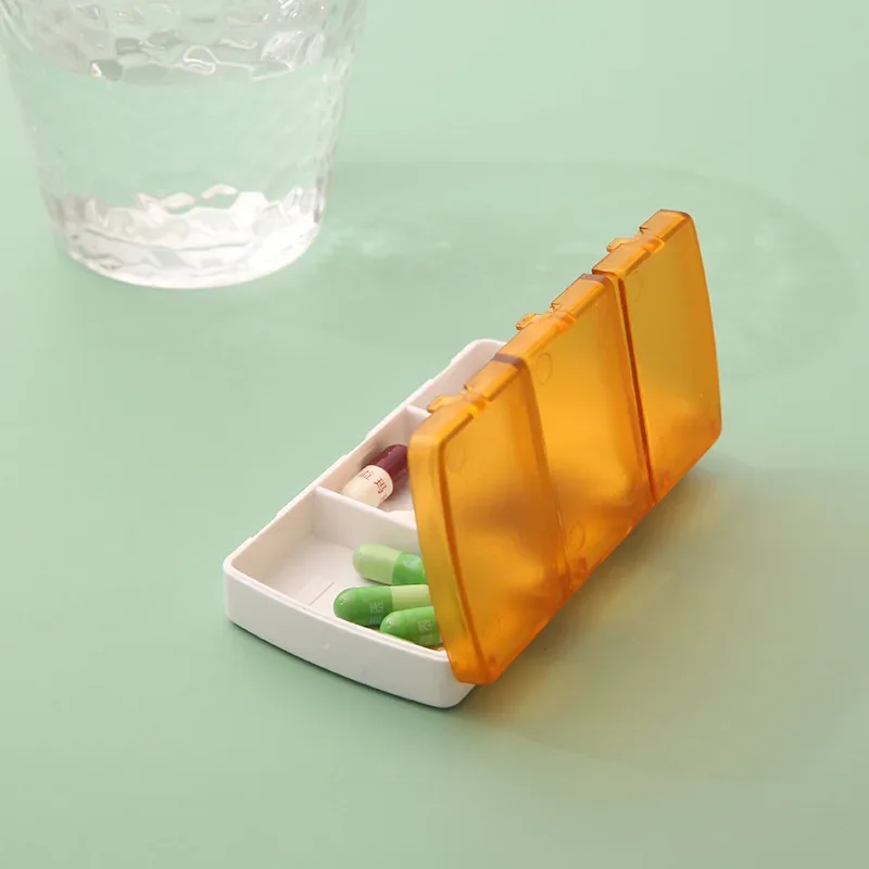 1 قطعة مختومة 3 شبكات صندوق دواء المحمولة الرعاية الصحية تخزين صندوق دواء صندوق بلاستيكي المحمولة السفر حبة صندوق