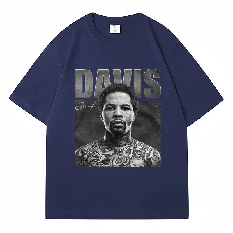 Tank Gervonta Davis Vintage T-shirt Sport Boxing Champion Men's T Shirts Oversized Oversized Cotton Short Sleeve Streetwear Male