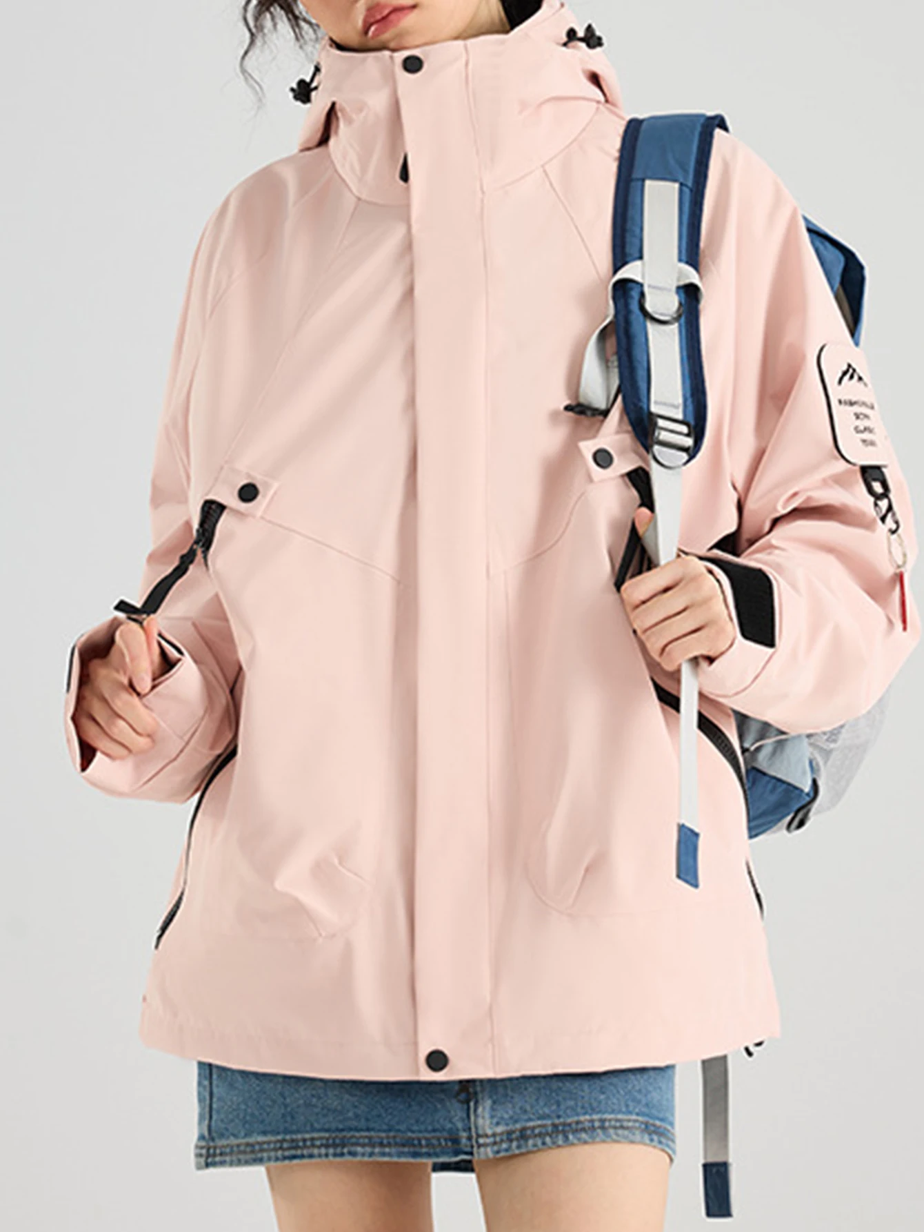 

Женская универсальная легкая куртка с длинным рукавом и воротником-стойкой, повседневная однотонная осенне-зимняя повседневная модная верхняя одежда