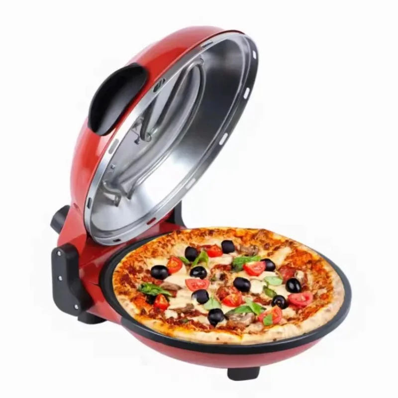 Convenient No Wood and Gas Electric Pizza Oven with Timer and 5 level Temp adjust 400 degrees