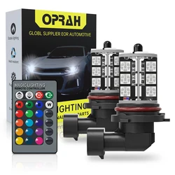 Guadsun-Luz antiniebla para coche, bombillas RGB H1 H3 H7 880 881 9005 HB3 5050, 12V 24V, accesorios para automóviles, faros de conducción, 2 piezas