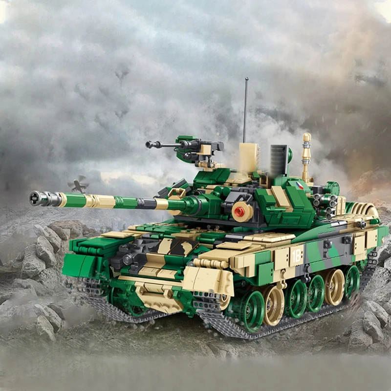 

632005TANK1773PCS Bricks T90 Main Battle Tank Model Building Blocks/Russia Panzer Toy Blocks Birthday Gifts Toys For Boys Adults