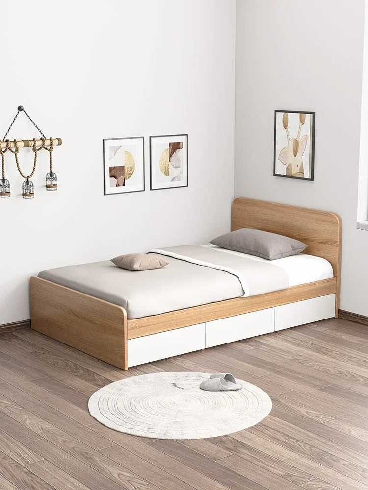 Lit simple pour petit appartement 1,2 m 1,5 m, moderne, simple, économique