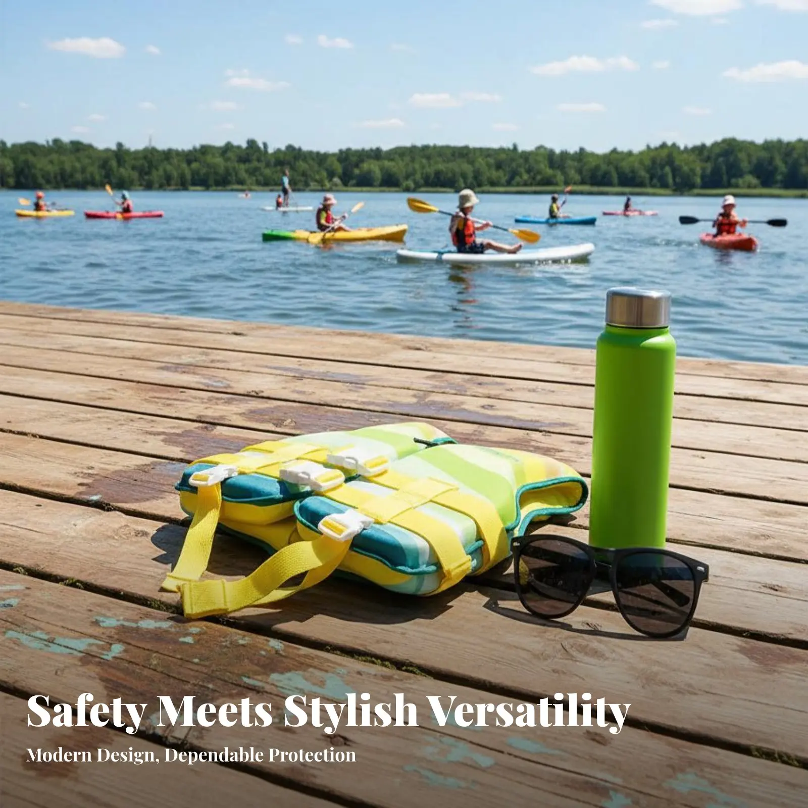 

Flotation Vest Lightweight Buoyancy Aid Buoyancy Vest Adjustable Straps Watersports Safety Jacket Long-Lasting for Adults
