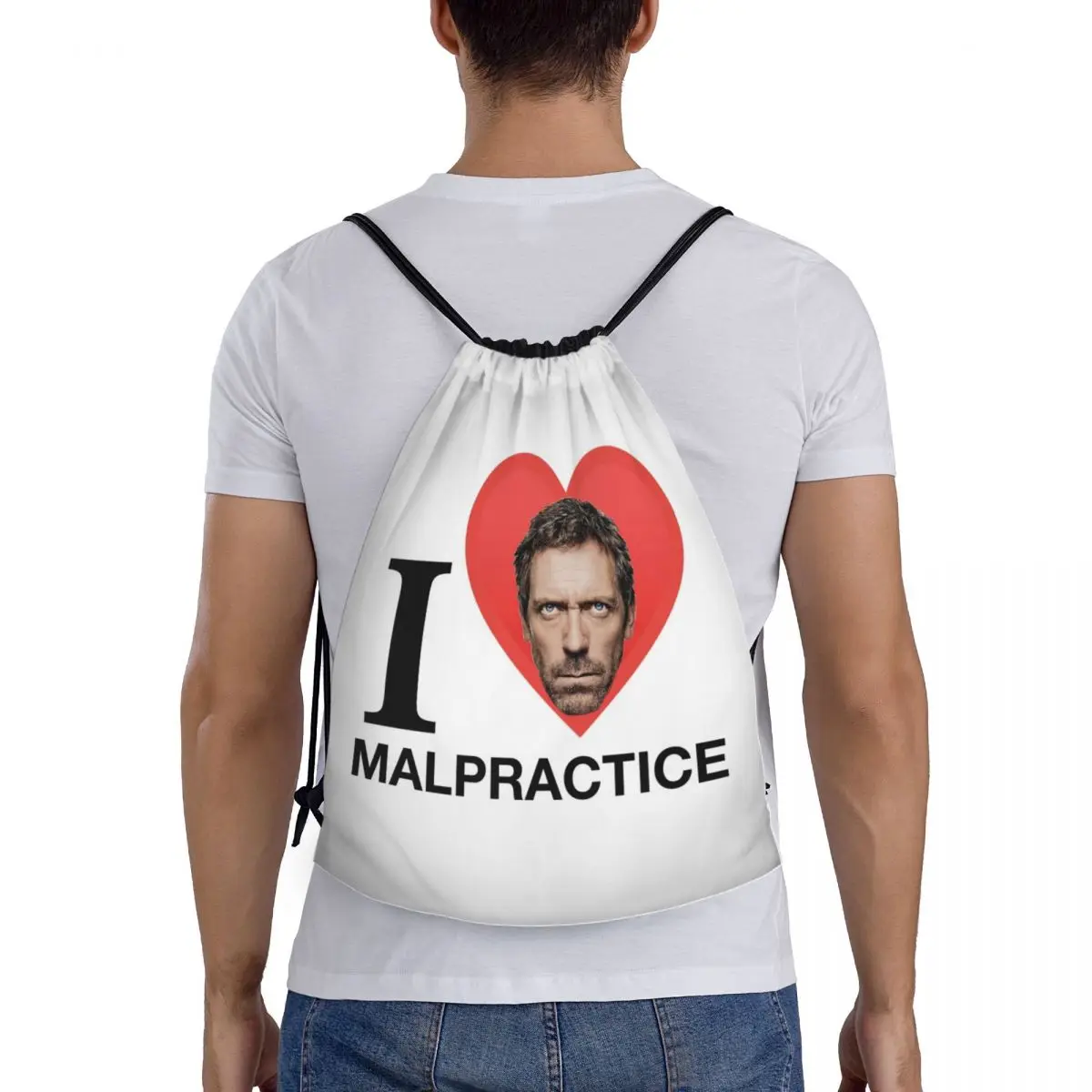 

House MD Malpractice Enthusiast Merch Рюкзаки Многофункциональные портативные сумки на шнурке Спортивная сумка Сумки для книг для путешествий студентов