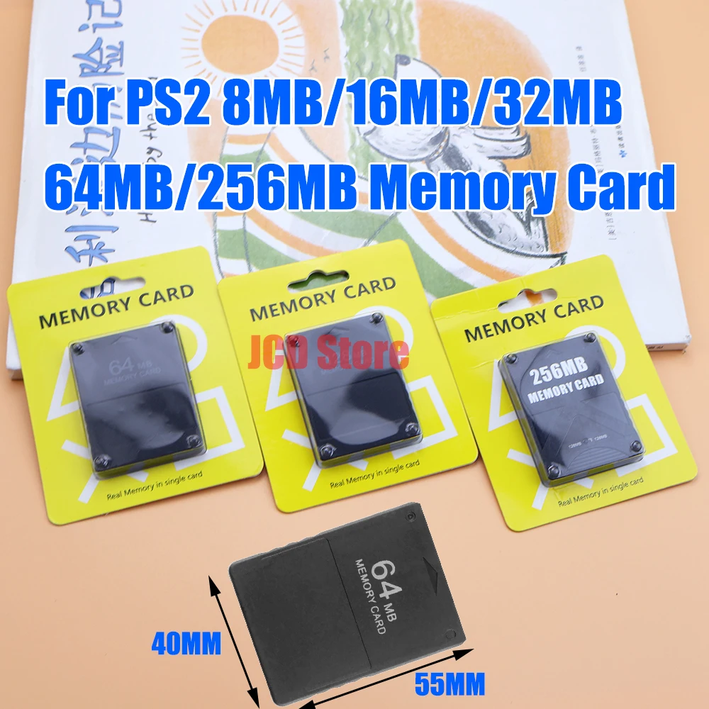 Para PS2 8MB/16MB/32MB /64MB/128MB/256MB tarjeta de memoria tarjetas de expansión de memoria adecuadas para Sony PS1 PS2 tarjeta de memoria negra al por mayor
