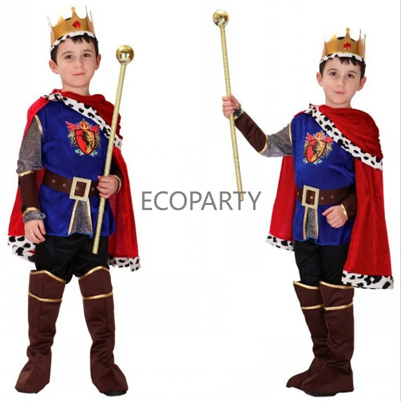 The King Prince Cosplay Costume for Kids Christmas New Year Halloween Carnival Costume for Boys Party Dress