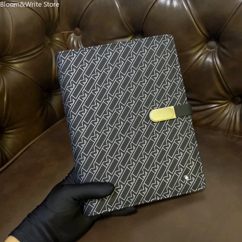 a5-loose‑leaf-notebook-black-cover-with-metal-ring-binder-thick-smooth-writing-paper-for-daily-notes-business-office-use