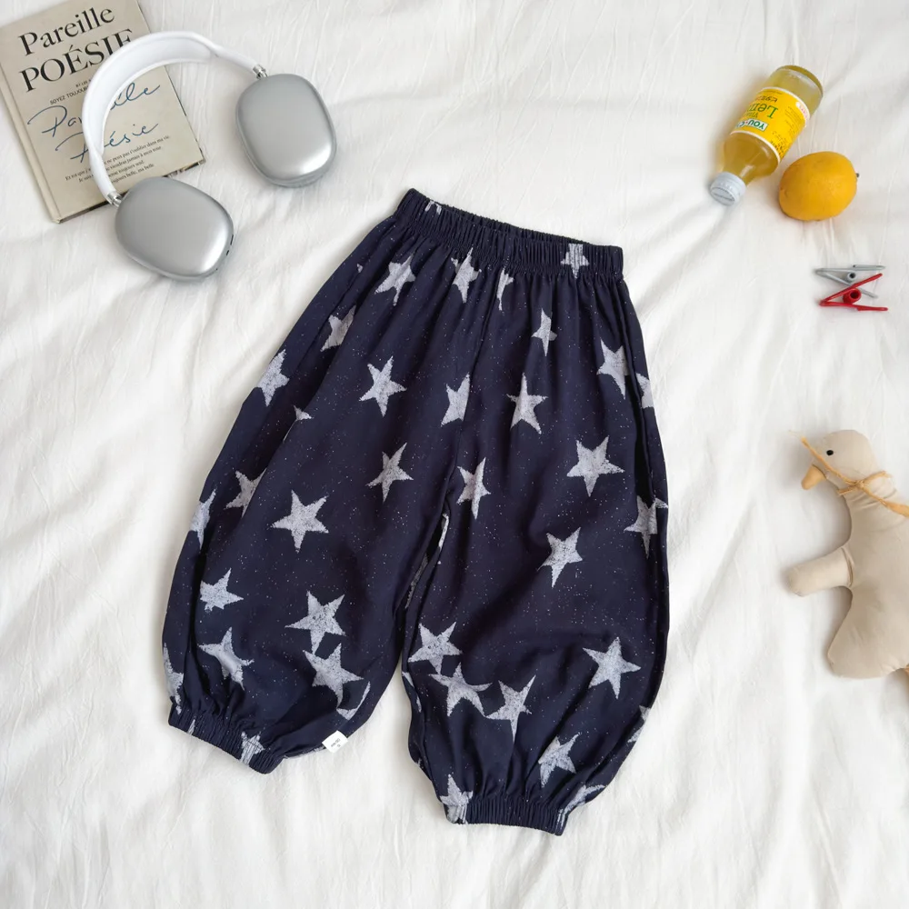 Kinder Sommer Anti-Mücken-Hose Jungen Mädchen Atmungsaktive Bedruckte Haremshose Lockere Bloomers für 2-9 Jahre Kinderkleidung – Detail 8
