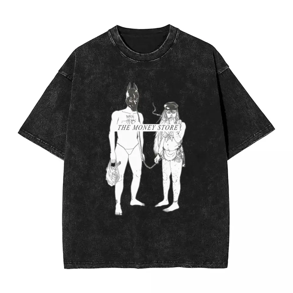 Washed T Shirts Death Grips The Money Store Cover Hip Hop T-Shirts