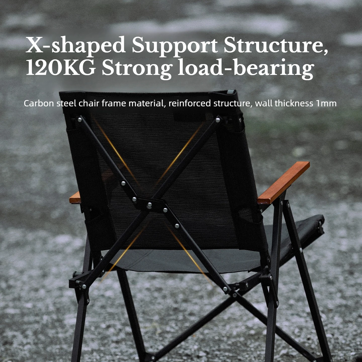 MOUNTAINHIKER Foldable Camping Chairs Set Lightweight Chair Ultralight Carbon Steel Chairs for Garden Picnic Beach Fishing