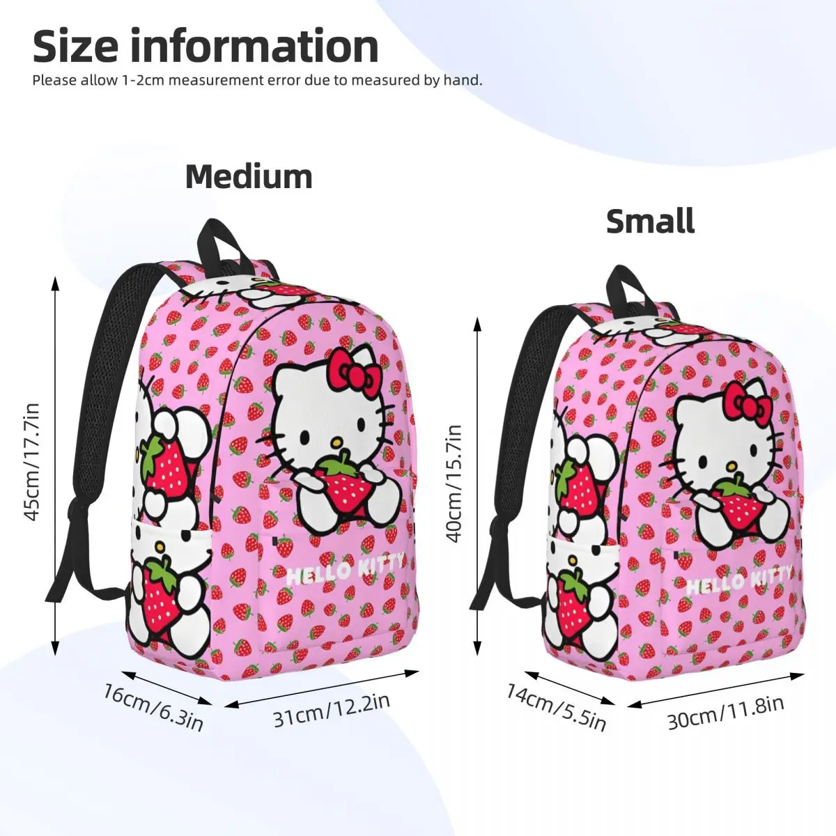 Hello Kitty Ransel Kartun Lucu Ransel Perjalanan Desain Anak Laki-laki Perempuan Tas Sekolah Menengah Tahan Lama Ransel Santai