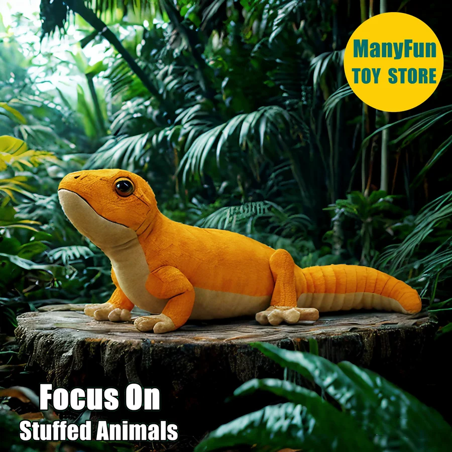 Fat-tailed Gecko Plush Toy Realistic Gecko Plushie Lifelike Lizard Stuffed Animal Simulation Doll Gift