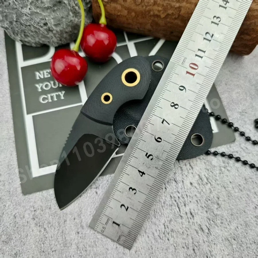 

Мини-нож-ожерелье 8Cr13Mov, лезвие G10, нож для распаковки, аварийный инструмент для выживания, портативный нож для фруктов, мужские подарки