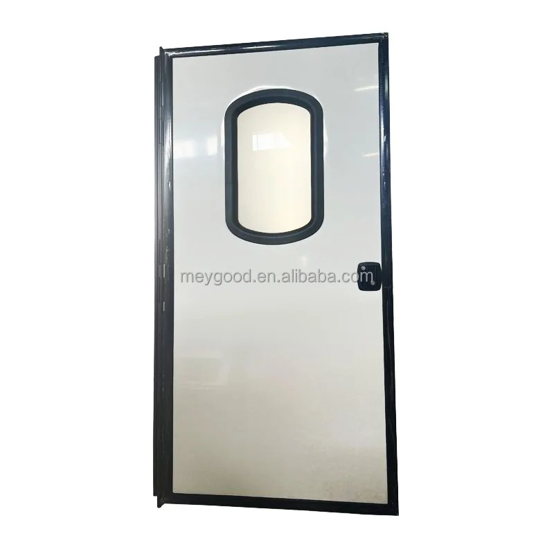 American Style Right Angle RV Door Aluminum Alloy Profile Single-swing Entry Doors For Motorhome Truck Trailer view 5