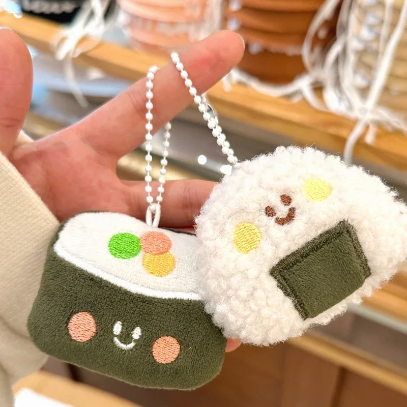 Kawaii Food Dolls Plush Pendant Simulation Sushi & Pizza Food Play Keychain Pendant Girls Couple Backpack Decorative Pendant