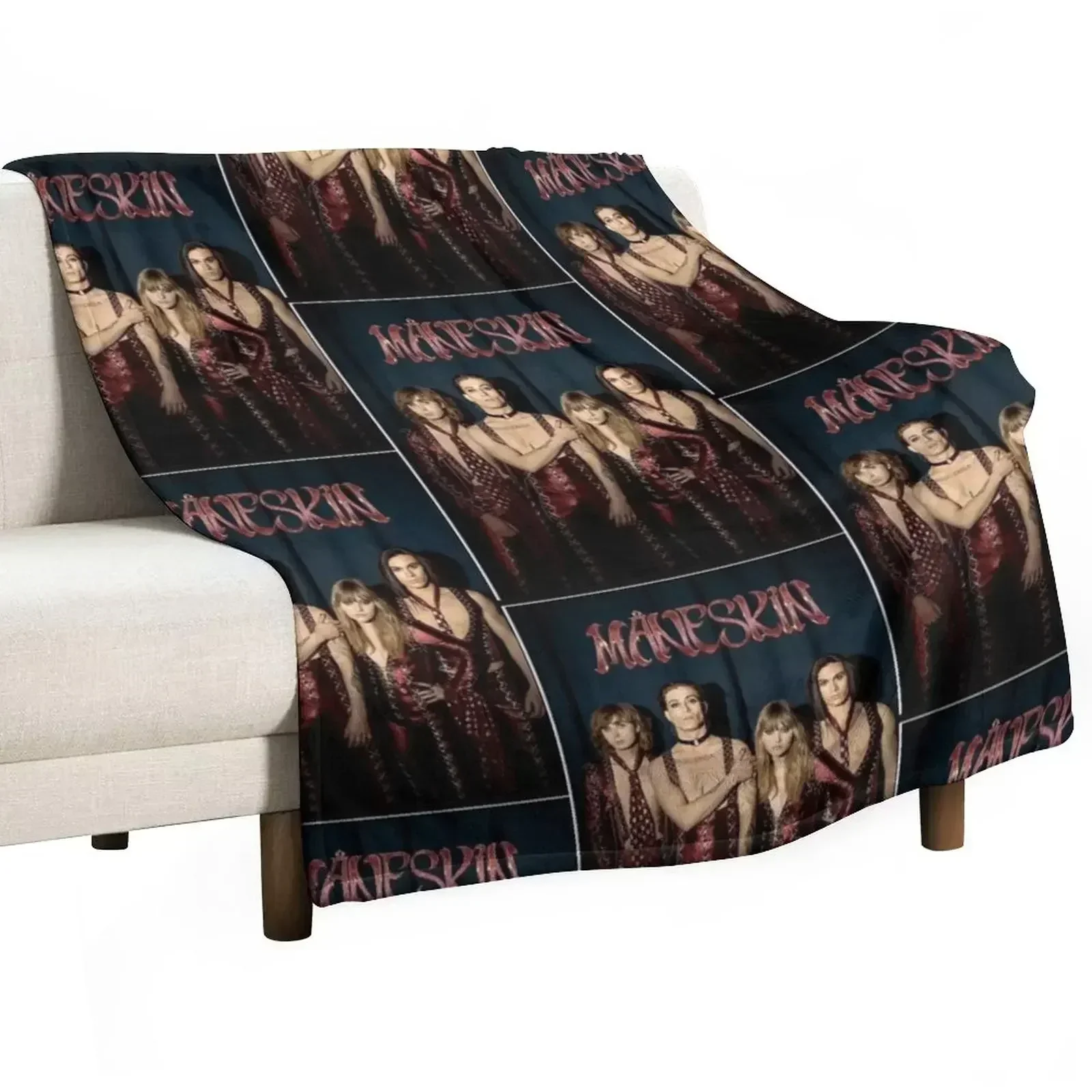 Maneskin rock band Maneskin Poster Throw Blanket Soft Beds Thin Tourist Luxury Designer Bed Blankets