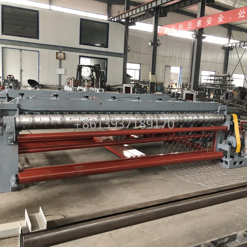 High Speed Automatic Hexagonal Wire Mesh Chicken Fence Cage Gabion Box Making Machine