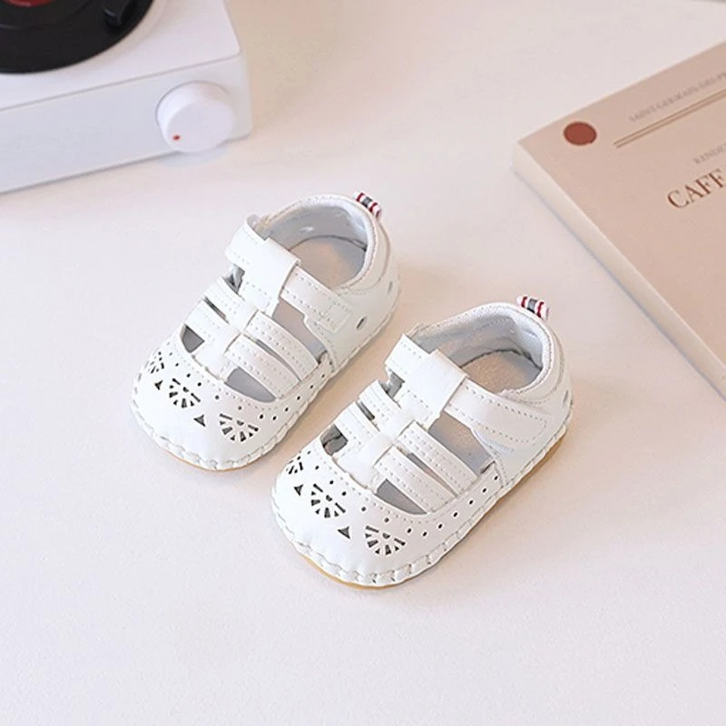 Soft Sole Baby Sandals for Newborn Infants 3-6-15 Months Beginner Anti-Slip Breathable Walking Shoes Stay On