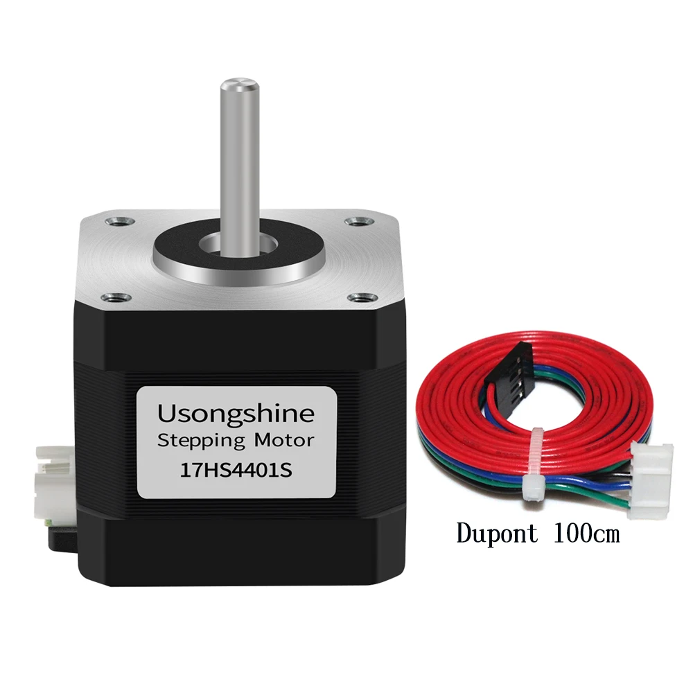 Usongshine Nema17 Schrittmotor 17HS4401 1.8 ° Motor 1,5 A 42 N.cm 42BYGH 4-adrig für CNC-Roter-Lasergravurmaschine 3D-Drucker