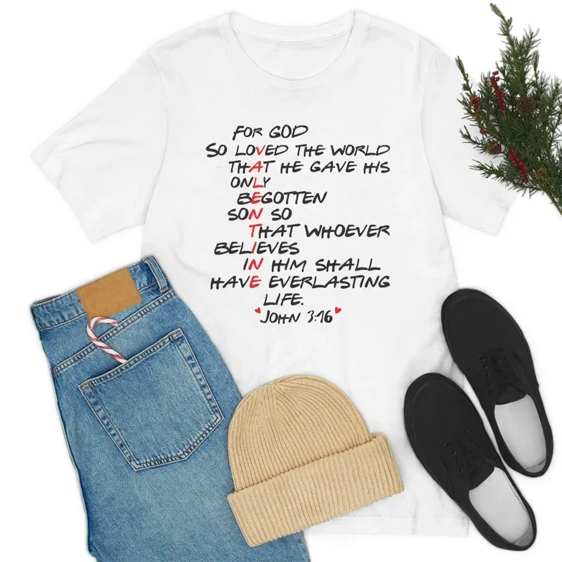 Women Letter Print Christian Valentines Day T Shirt Bible Verse Inspirational T-Shirts Jesus Faith Tops Valentines Cotton Gifts