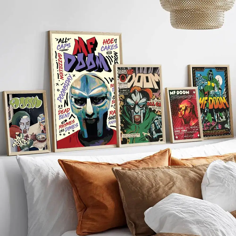 MF Doom الهيب هوب الراب الكلاسيكية خمر الملصقات للماء ورقة ملصق مقهى بار ديكور المنزل #3