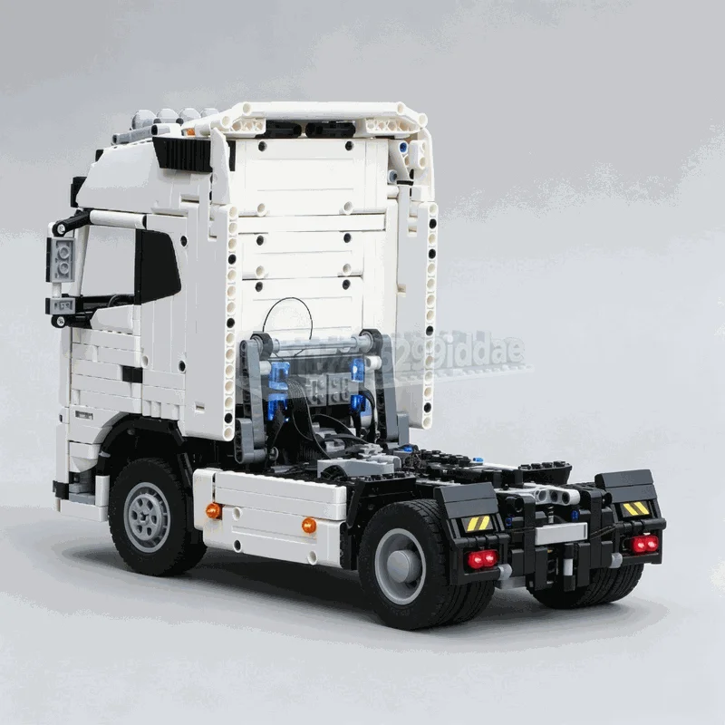 1912Parts Remote Control Heavy Duty Tractor Truck Building Blocks 4x4 Transport Vehicle Model DIY Assembly Creative Toy Display