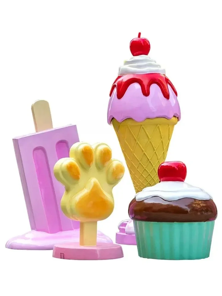 Decorative Simulation Ice Cream Ice Cream Sculpture Model Shopping Mall Milk Tea Shop Outdoor Decoration
