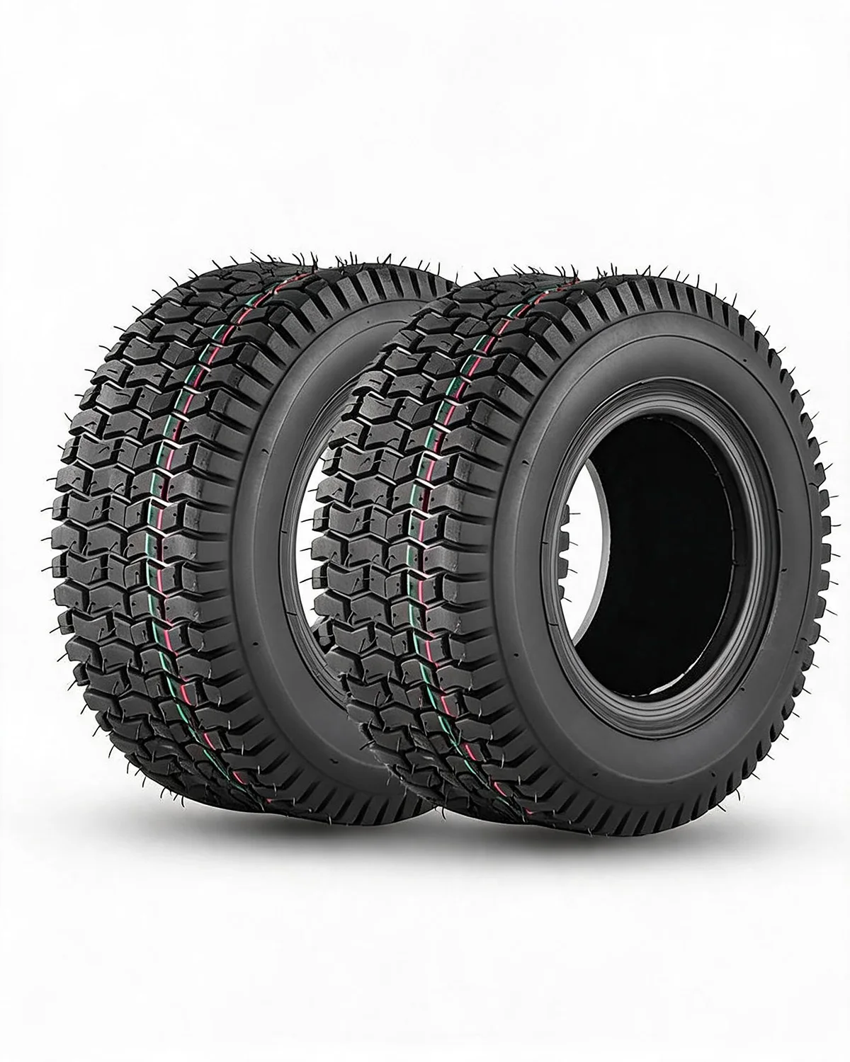 

2-Pack 16x6.50-8 Lawn Mower Tires 4PR Tubeless V-Pattern Turf Tires For Riding Mower Garden Tractor Golf Cart NHS Tires