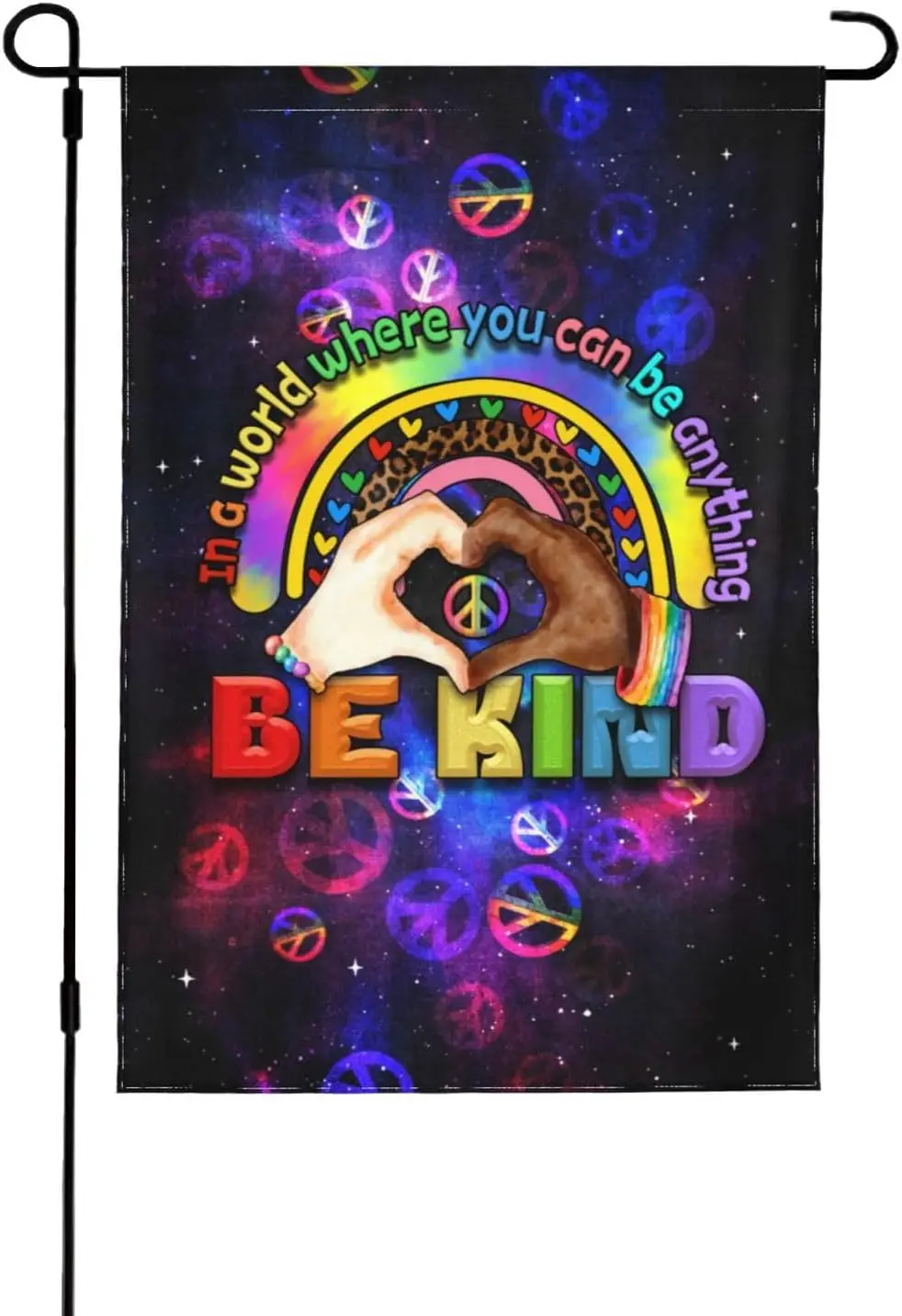 Rainbow Be Kind Garden Flag 12.5