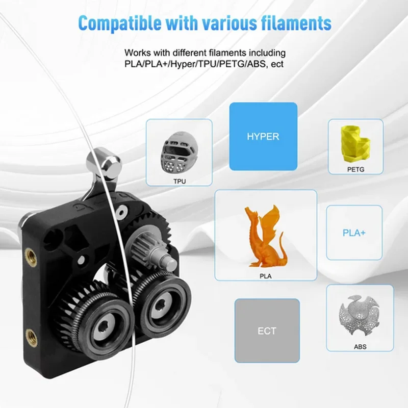 2szt/lot CR K1C K1 Gear All Metal Filament Drive Gear dla Creality K1 Max Extruder Nickel Plated DLC Coating High Hardness Wear — zdjęcie produktu 4