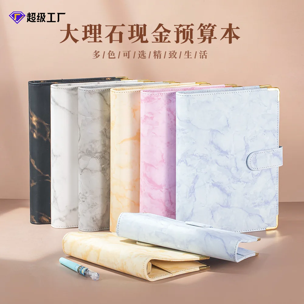 PU Marble Leather A6 Handbook Notepad Budget Loose-leaf Book A5 Loose-leaf Notebook