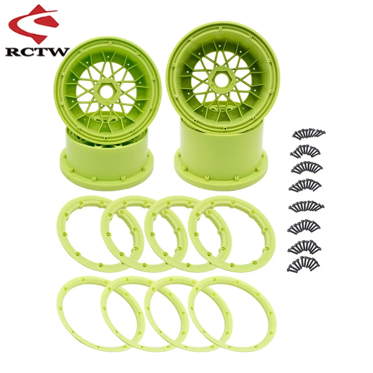 Front or Rear Tire Mesh Wheel Hub or Inside or Outside Beadlock Ring Kit for 1/5 HPI ROFUN BAHA KM ROVAN BAJA 5B SS Rc Car Parts