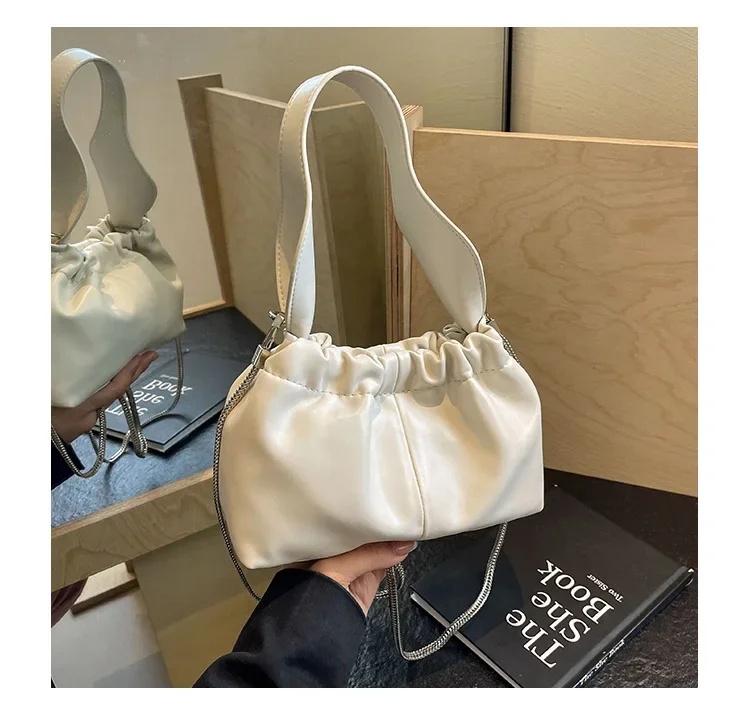 

Light Luxury Niche Design Handbag 2025: Women's Minimalist Pleated Cloud Bag, Stylish Chain Shoulder & Crossbody Handbag