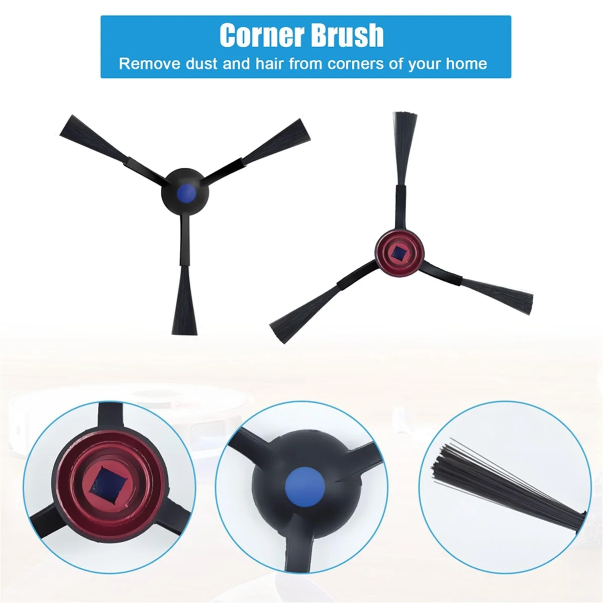 A58E-مسح ملحقات فرشاة جانبية لـ ECOVACS DEEBOT T30 Pro Omni / T30 Omni جهاز آلي لتنظيف الأتربة استبدال جزء