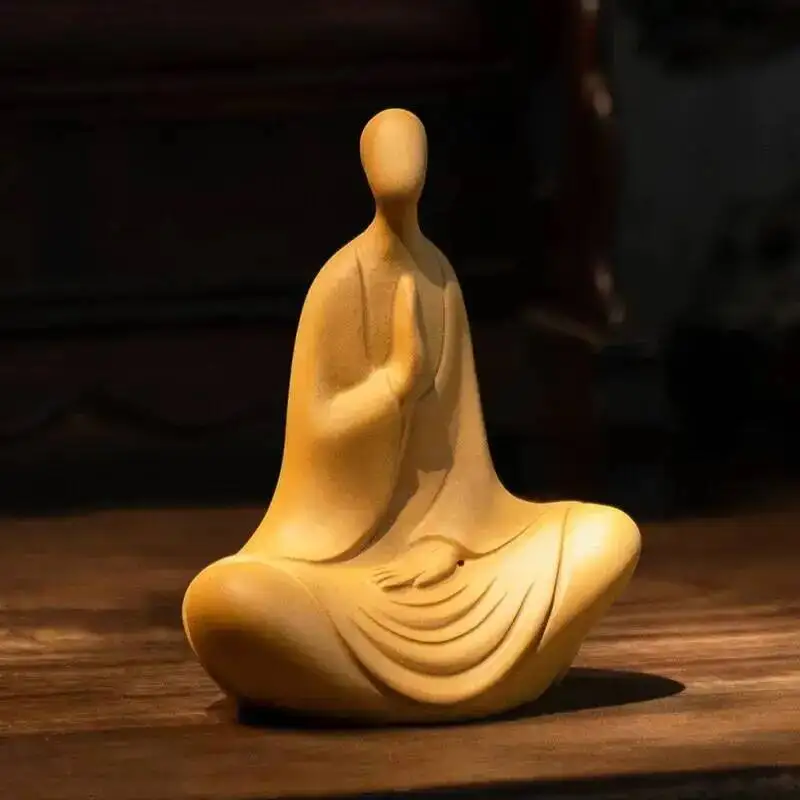  Zisha Tea Pet Buddha Tea Ceremony Tea Set Ornament Clay Little Zen  Чайные Украшения  